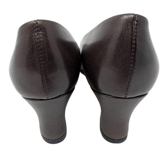 Ross Hommerson 7 Dark Brown Comfort Heels NWD Pumps Vintage Career Librarian - Picture 6 of 11
